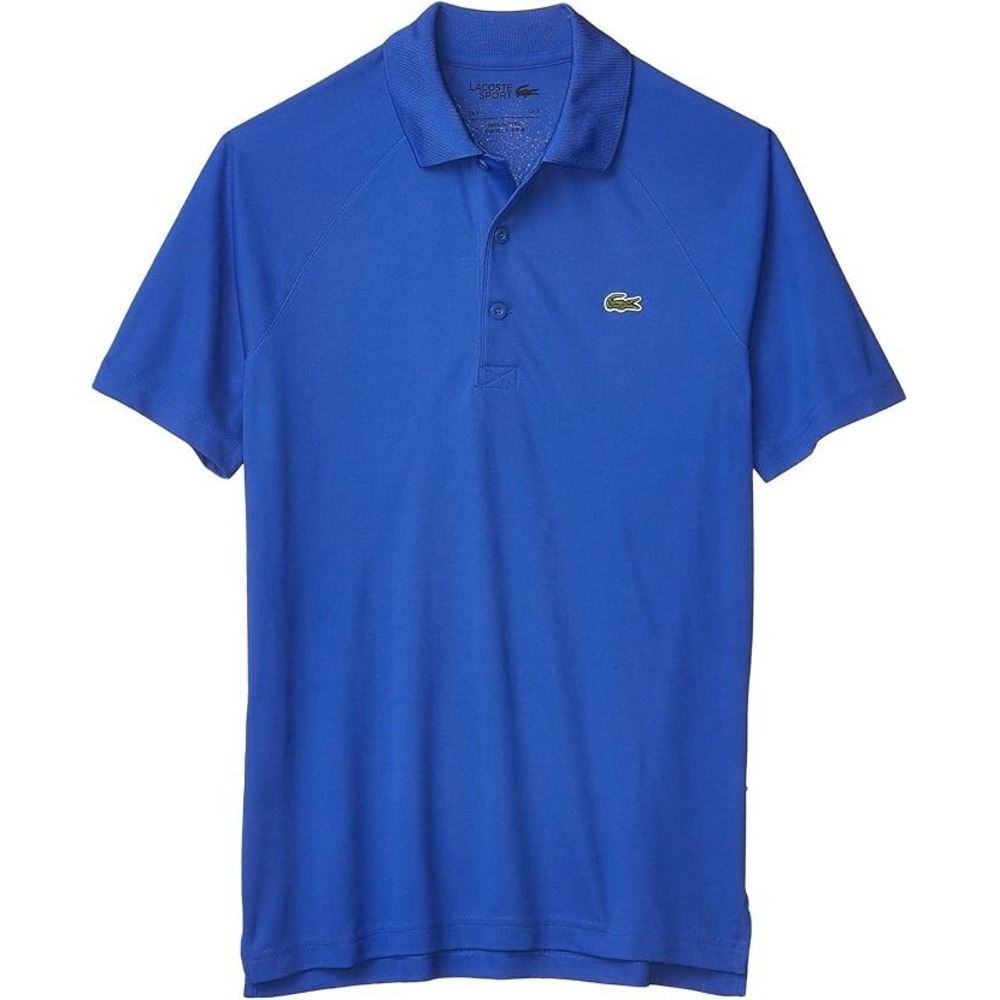 Lacoste Men's Ultra Dry Raglan Sleeve Polo Sport Shirt Black XL